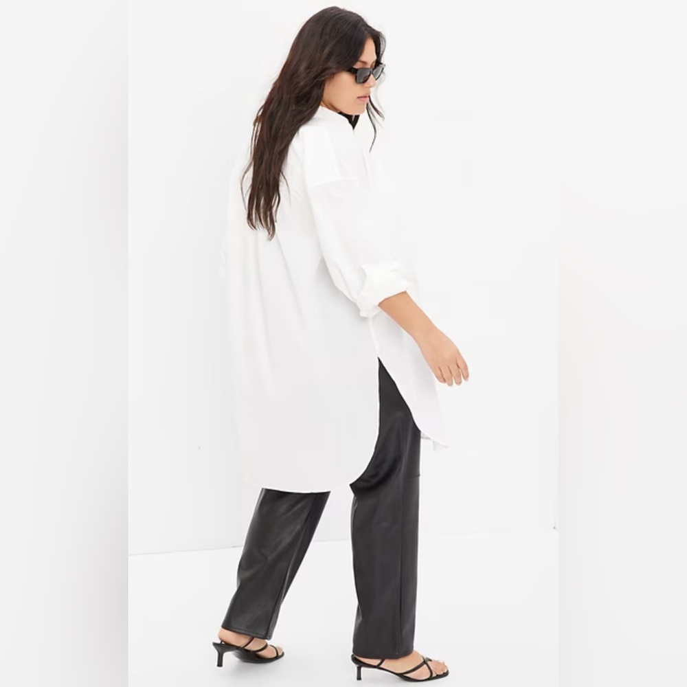 Gap Organic Cotton Weekend Tunic Shirt - White - S